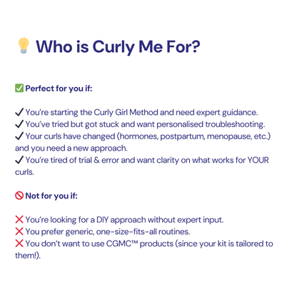 Curly Me Your 1:1 Curly Girl Method Club Coaching & Personalised Kit