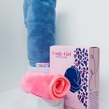 Step 4: Curl & Wave Safe Plop towel to reduce drying time by Curly Girl Method Club