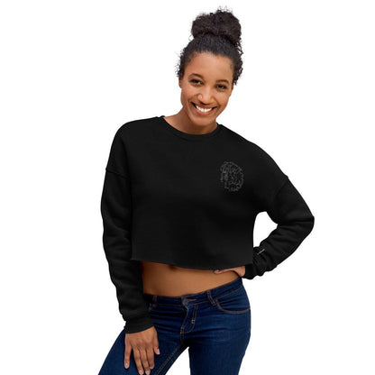 CurlyGirl Crop Sweatshirt with wrist detail 9418016_9628 Black CurlyGirl Crop Sweatshirt with wrist detail