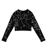 CurlyGirl long-sleeve crop top in black CurlyGirl long-sleeve crop top in black