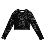 CurlyGirl long-sleeve crop top in black CurlyGirl long-sleeve crop top in black