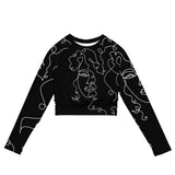 CurlyGirl long-sleeve crop top in black CurlyGirl long-sleeve crop top in black