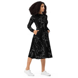 CurlyGirl long sleeve midi dress in black CurlyGirl long sleeve midi dress in black