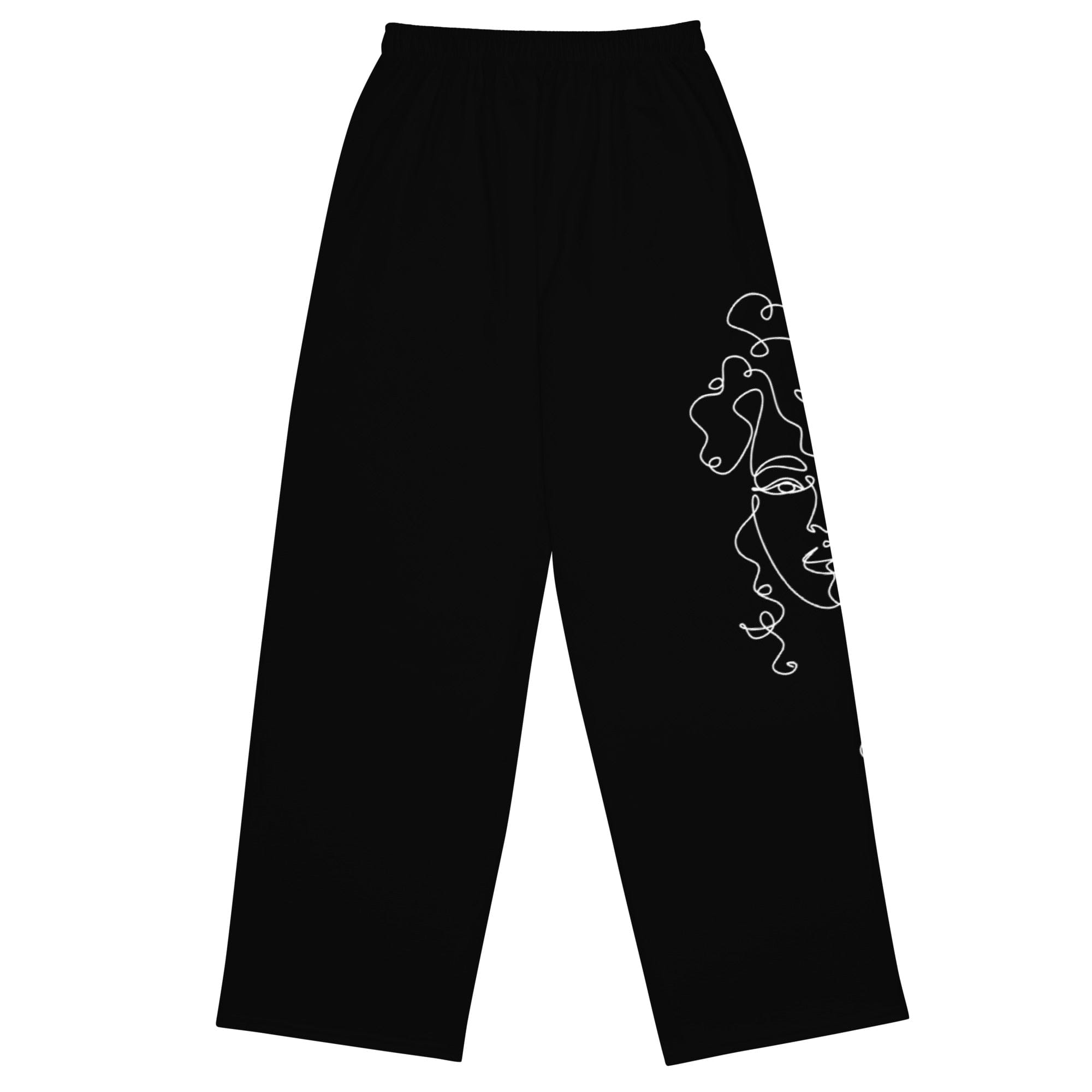 CurlyGirl wide-leg pants in Black CurlyGirl wide-leg pants in Black