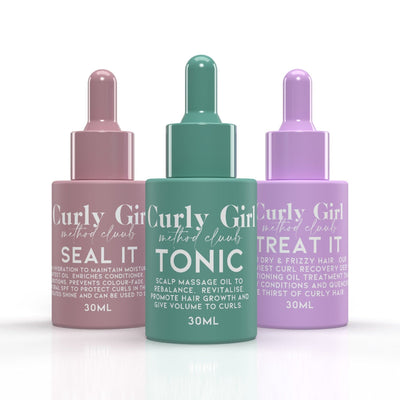 Step 5 & 6: Multi Use Curl Oils for condition, shine, growth and volume OIL TRIO Step 5 & 6: Multi Use Curl Oils for condition, shine, growth and volume